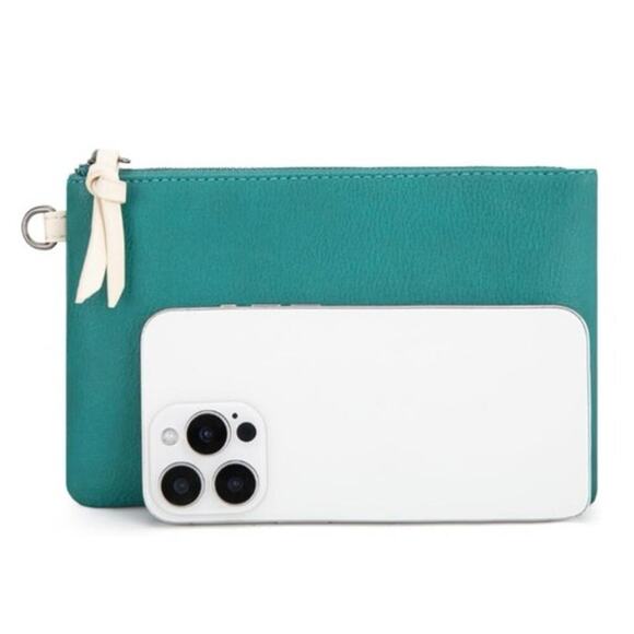 Montana West x Wrangler Turquoise Wristlet Wallet Dual Pouch Card Holder NEW - Picture 5 of 9